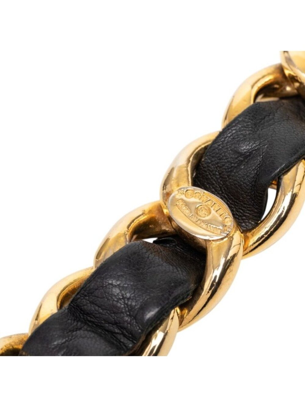 Chanel CC Logo 31 Rue Cambon Coin Chain Belt Gold Plated Leather - Picture 6 of 6